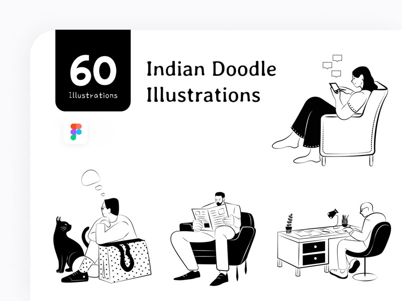Indian Doodle Illustration Pack
