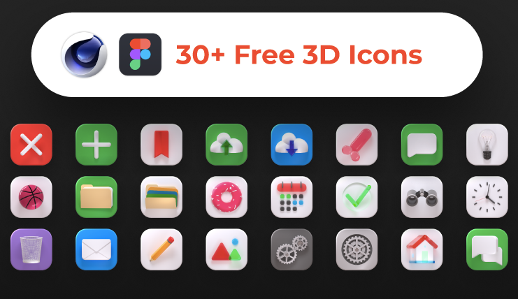 Free Pack 3D Icons