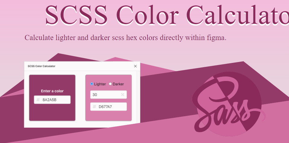 Плагин SCSS Color Calculator для Figma