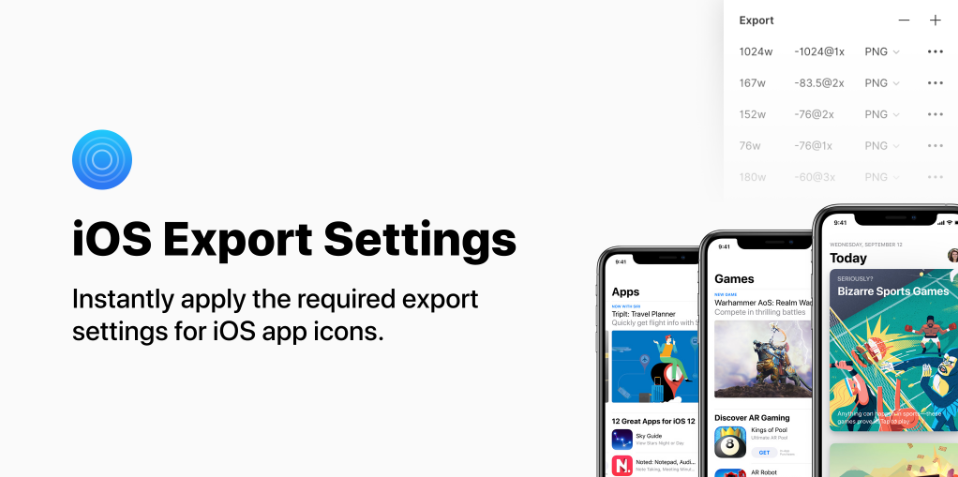 Плагин iOS Export Settings для Figma