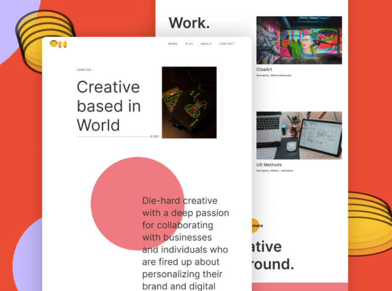 Шаблон Designer Portfolio для Figma