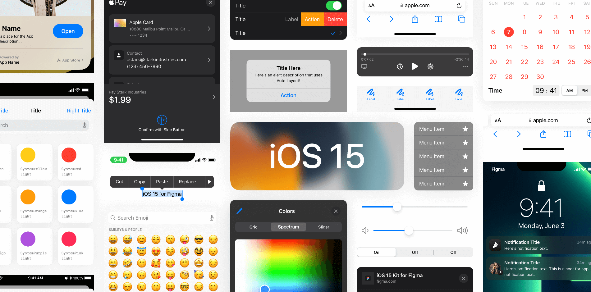 UI Kit iOS 15 для Figma